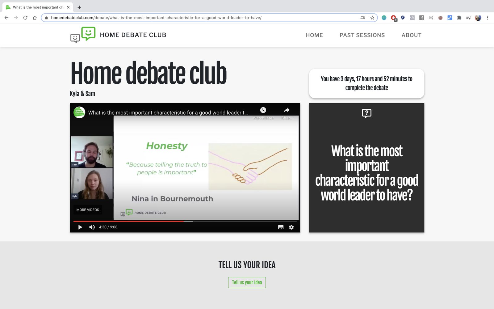 Launching Home Debate Club 2.0